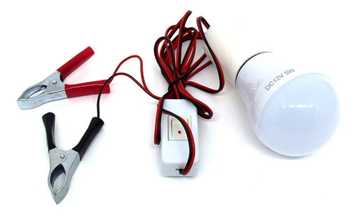 Lampada De Emergência Automotiva 12v Garra P/ Bateria Carros Cor Branco 127/220V