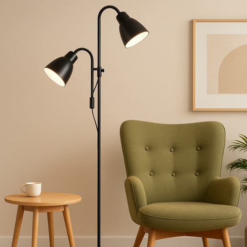 Abajur Luminária De Chão Pedestal De Piso Grande Bivolt Flex Branco Branco
