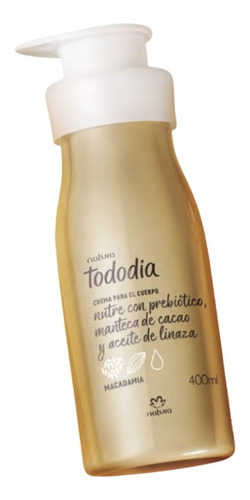 Natura Tododia Crema Nutritiva De Macadamia 400 Ml + Envio