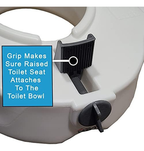 Carex Asiento Elevado Para Inodoro Con Brazos De 4,5 Pulgada