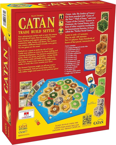 Juego De Mesa De Estrategia Catan Trade Build Settle Cn3071