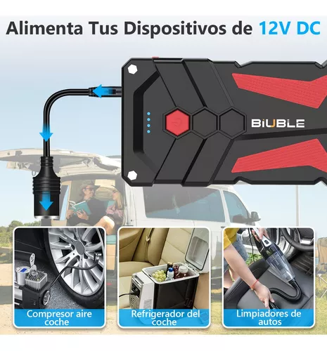 Corriente Arrancador De Carro Auto Coche Portatil Bateria Cargador Banco  Energia