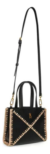 Bolsa Para Mujer Tote Baris Con Botón Imantado Color Negro Steve Madden