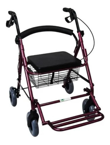 Andadera Rollator Hibrida De Aluminio Silla De Traslado