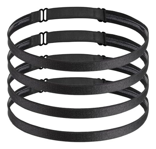 4 Diademas Elásticas Deportivas Antideslizantes Para Correr,
