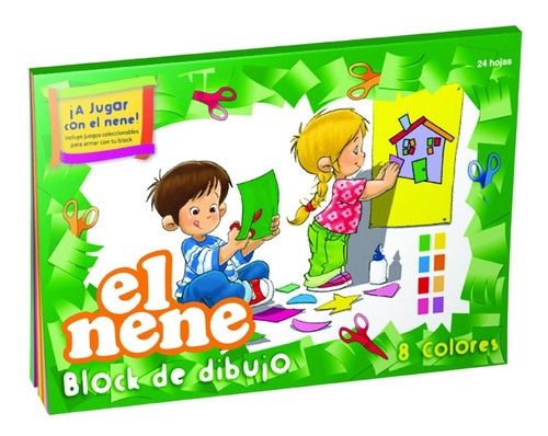 Block De Dibujo El Nene N°5 X 24 Hojas 8 Colores