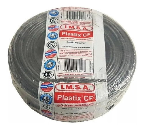 Cable Unipolar 1,5 Mm2 100 Metros Negro Imsa Plastix Cf