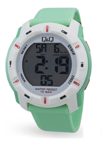 Reloj Q&q Hombre Verde M171j809y Original 