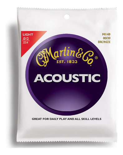 Encordado Guitarra Acustica Martin & Co Ma 12/54 Ó 11/52 Prm