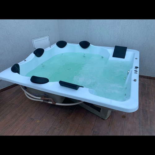 Spa Copacabana Hidro/aquecedor E Cromo 7 Lugares Completa !!