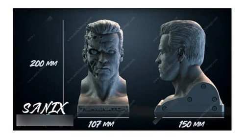 Busto Terminator 14cm Arnold Schwarzenegger -  Caba - Envios