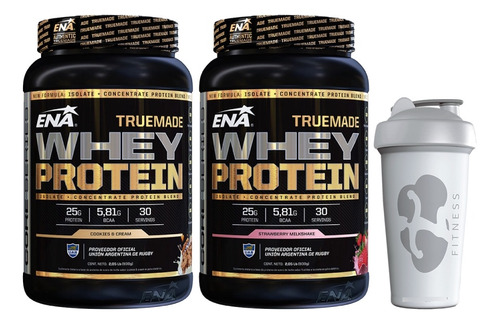 True Made Whey Protein Ena 2 X 2 Lb + Vaso Isolate Concentra