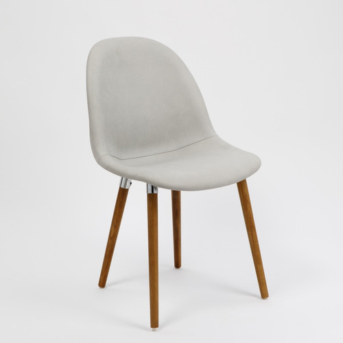 Imagen 2 de 4 de Silla De Comedor Tapizada Diseño Nina Wood | Contado