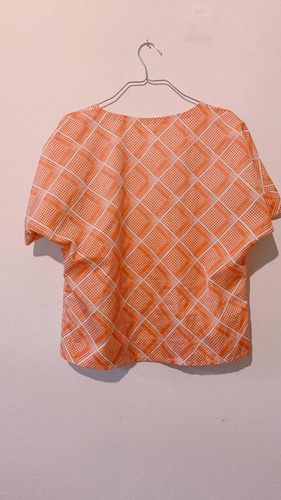 Blusa Cuadrille Naranja Vintage