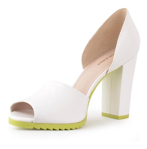 Imagen 5 de 7 de Zapatos De Cuero De Mujer Taco Alto Soledad - Ferraro -