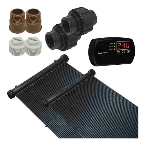 Kit Aquecedor Solar Piscina 5mx3mx1,4m - 10 Placas 3mx0,50