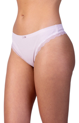 Colaless Mujer Calzón Algodón Cotton Rib Con Encaje Sexy