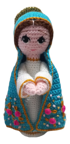 Virgen María Tejida A Mano Amigurumi Peluche A Crochet