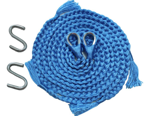 Soga Cuerda Para Hamaca Incluye Par De S Metalica Azul