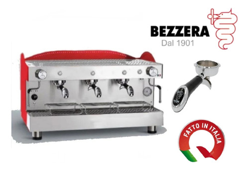 Máquina De Café Italiana Bezzera Woody 3 Grupos Roja