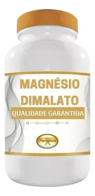 Magnésio Dimalato (magnesio Malato) 550mg 120 Cápsulas Sabor Sem Sabor