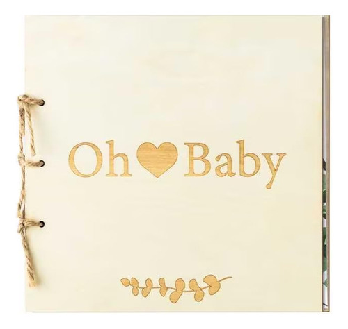 Qimgic Libro De Invitados De Madera Para Baby Shower Para Ni