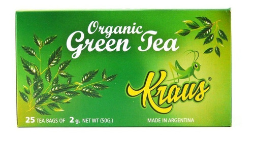 Caja Te Verde Orgánico Kraus (25 Saquitos) - Dw
