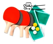 Comprar Set Ping Pong Completo 4 Paletas + 5 Pelotas+ Red +soportes 