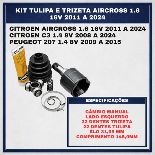 Kit Tulipa Trizeta Aircross 1.6 16v Ano 2017 2018 2019