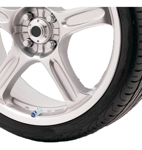 Capa Pino Bico Roda Valvula Cromada Fiat Azul Uno Palio Mobi
