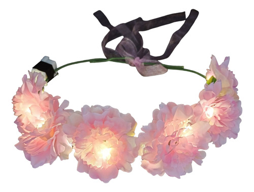 Diadema Con Forma De Flor Iluminada, Coronas Florales Brilla