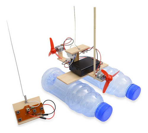 Madeira Rc Boat Kid Brinquedos Assembly Controle Remoto Barc