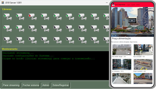 Software De Monitoramento - Js10 Server 12 Câmeras.