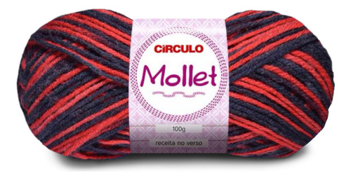 Lã Tricô Circulo Mollet 100gr 200m (500 Tex) 100% Acrílico Cor 9463# - BÚFFALO