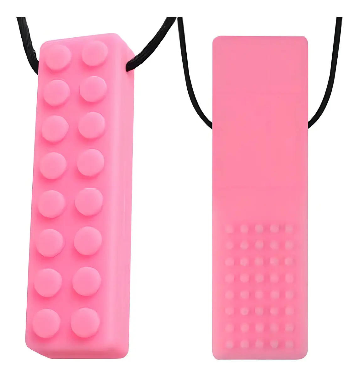 Mordedor Sensorial Silicone Rosa Clube de Mães Casa e Kids Bloco com Cerdas