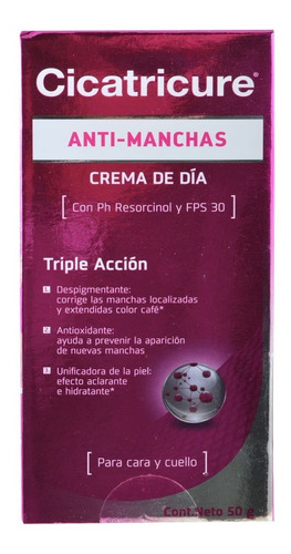  Crema Cicatricure® Anti-manchas 50 G Tipo de envase Dispensador pequeño