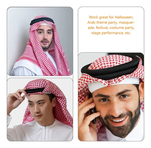 1 Sombrero Con Turbante Con Diadema Arab Scarf Dubai Para