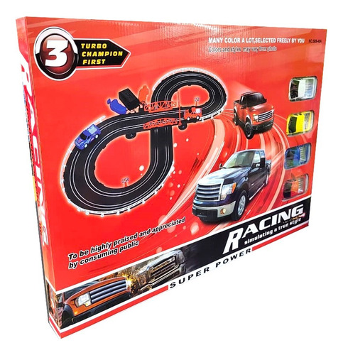 Pista A Radio Control 2 Autos + 2 Carcasas ELG 589-40a