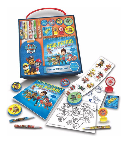 Set De Sellos Y Colorear Paw Patrol Tapimovil Mundo Manias