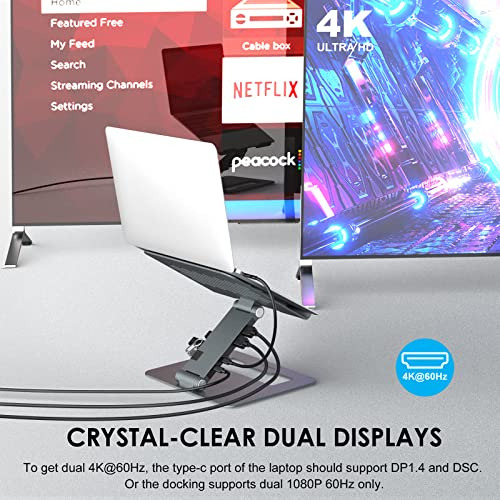 Soporte Portátil Ajustable Wavlink Con Usb C Dock