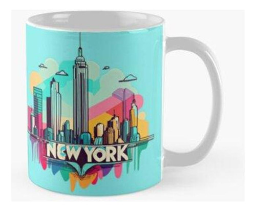 Taza X4 Nueva York Manhattan, Ciudades Del Mundo, Graffiti C