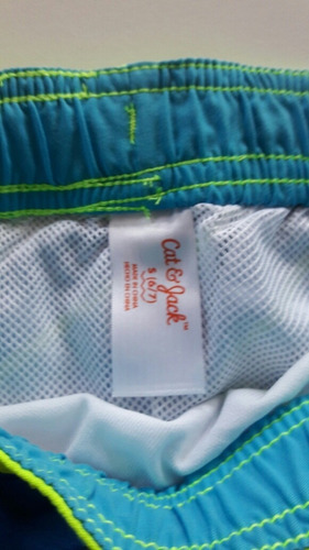 Short Azul De Rayas S 6/7 Años (Usado)