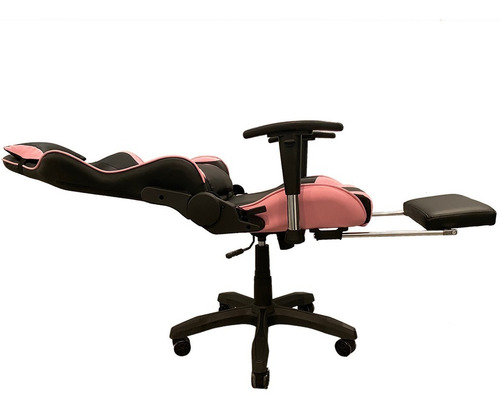 Imagen 3 de 8 de Silla Pc Gamer 06 Rosa 2 Almohadones/apoyapies Envio Gratis