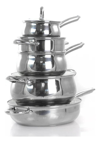 Batería De Cocina 12pz Acero Inoxidable Inducción Gibson