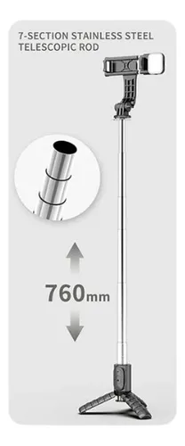 Selfie Stick Mini Q11s Con Trípode, Luz, Bluetooth,control