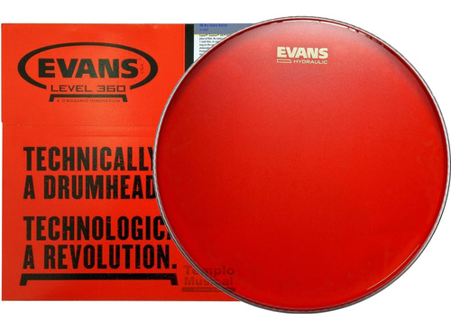 Pele Caixa 14 Porosa Evans Red Hidráulica Vermelha Dupla B14hr Ideal Para Caixa Para Cortar Harmonicos E Som Encorpado
