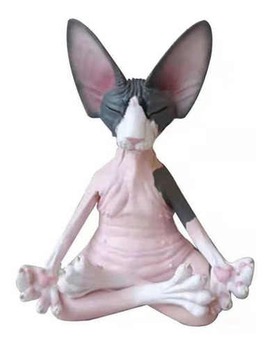 Faddare Estatua Figura Meditacion Para Gato Yoga Zen Postura