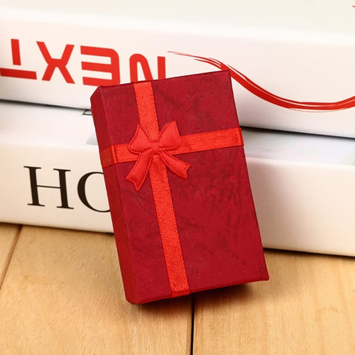 Imagen 5 de 5 de Pack 24 Cajas Carton Joyas Conjuntos Cadenas 8x5cm Regalo