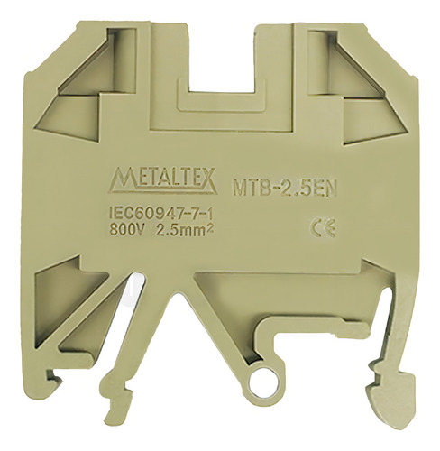 Borne Sak Bege Metaltex 2,5mm P/ Encaixe Em Trilhos Ts32/35