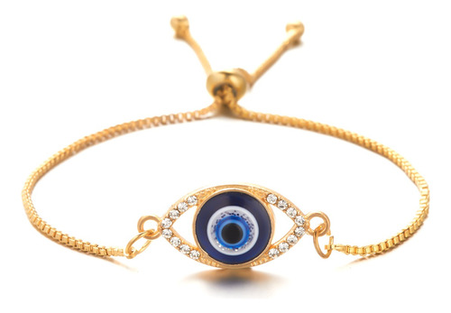 Pulsera Bamoer Con Ojo Turco Azul De Plata 925 Para Mujer,or